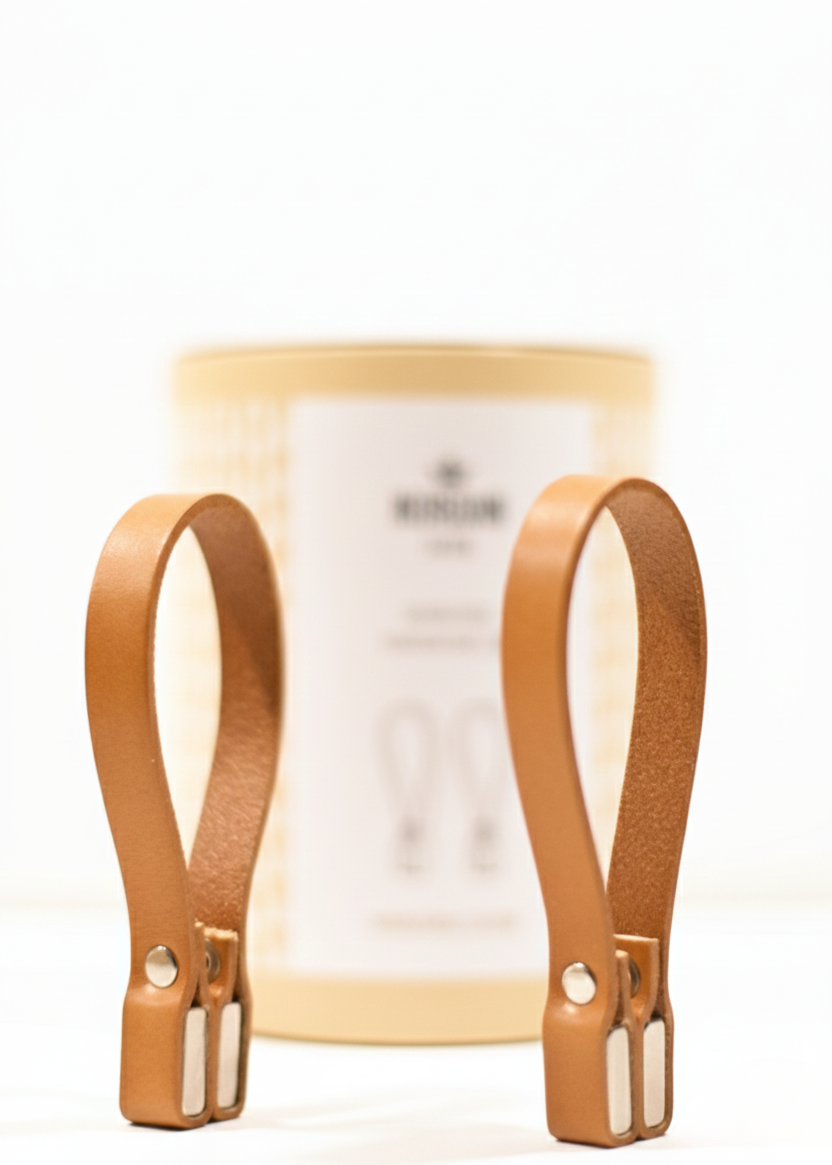 Magnetische Handtuchhalter, natur, 2er-Pack
