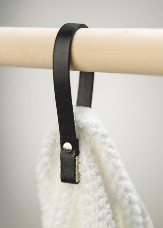 Magnetischer Handtuchhalter, schwarz, 2er-Pack